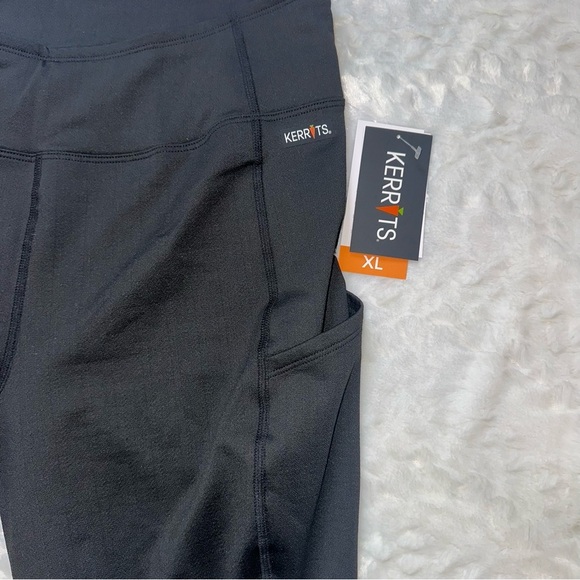 Kerrits Fleece Lite II Knee Patch Tight Women's XL Black USA Made NWT - Picture 4 of 7